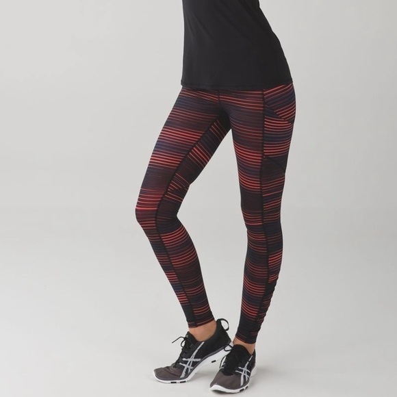 Lululemon Speed Tight IV Twisted Dune Alarming Black - Size 6 - Picture 1 of 15